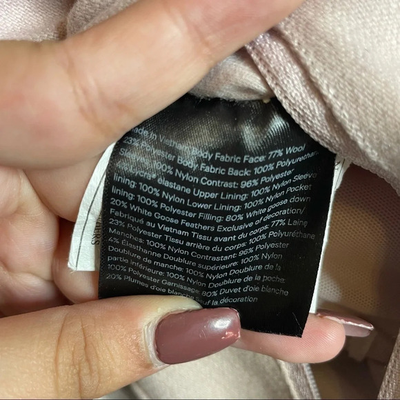 Lululemon Roam Far Wool Bomber Jacket Porcelain Pink - Picture 9 of 15